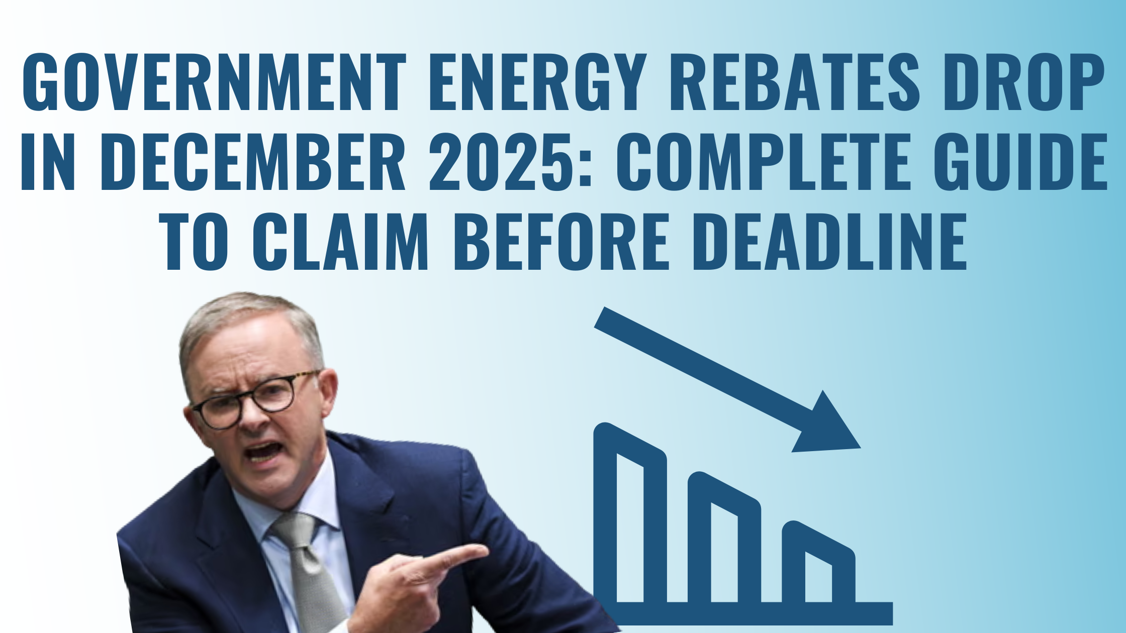 Blog banner with text overlay saying "Government Energy Rebates Drop in December 2025: Complete Guide to Claim Before Deadline"
