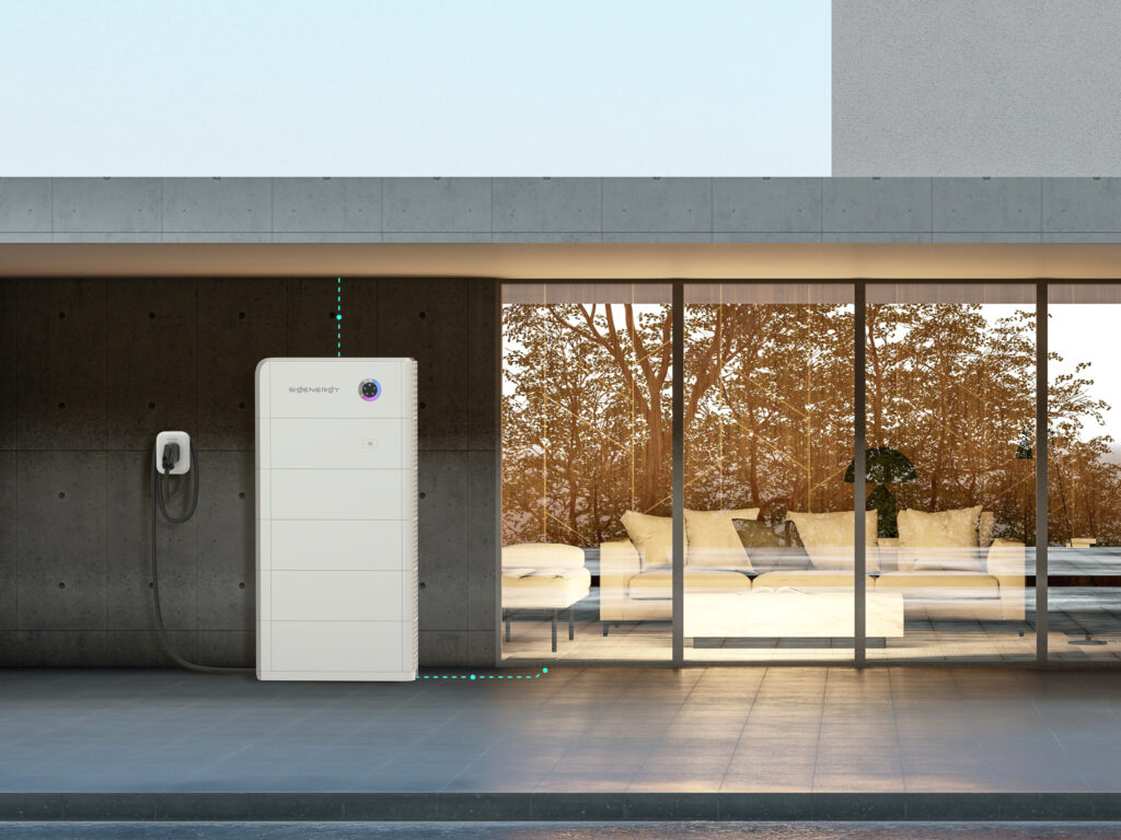 A Sigenergy solar battery installed under cover to protect from elements such as the heat from direct sunlight