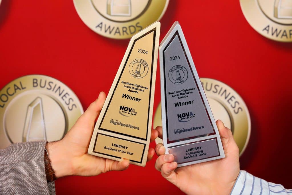 Lenergy award for winning business of the year